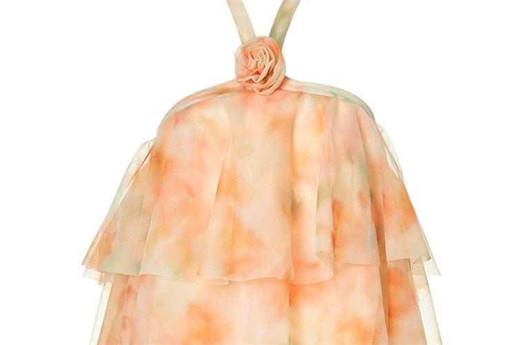 Floral Layered Flowing Midi Dress