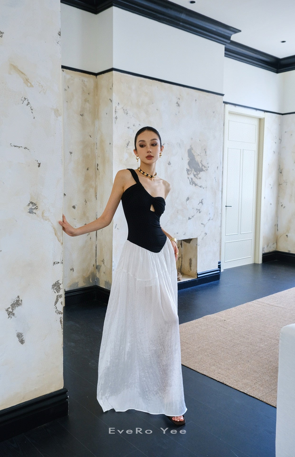 Asymmetrical One-Shoulder Maxi Dress
