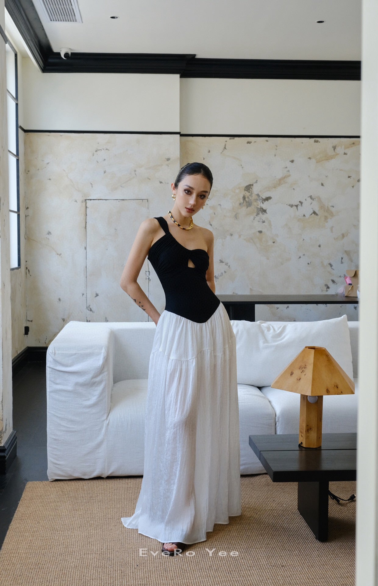 Asymmetrical One-Shoulder Maxi Dress