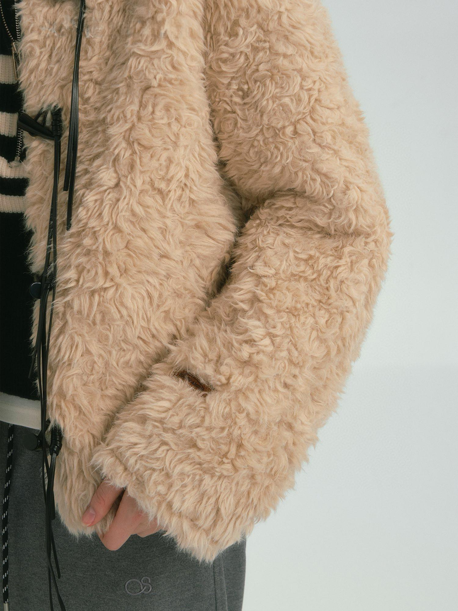 Cozy Faux Fur Winter Jacket with Toggles