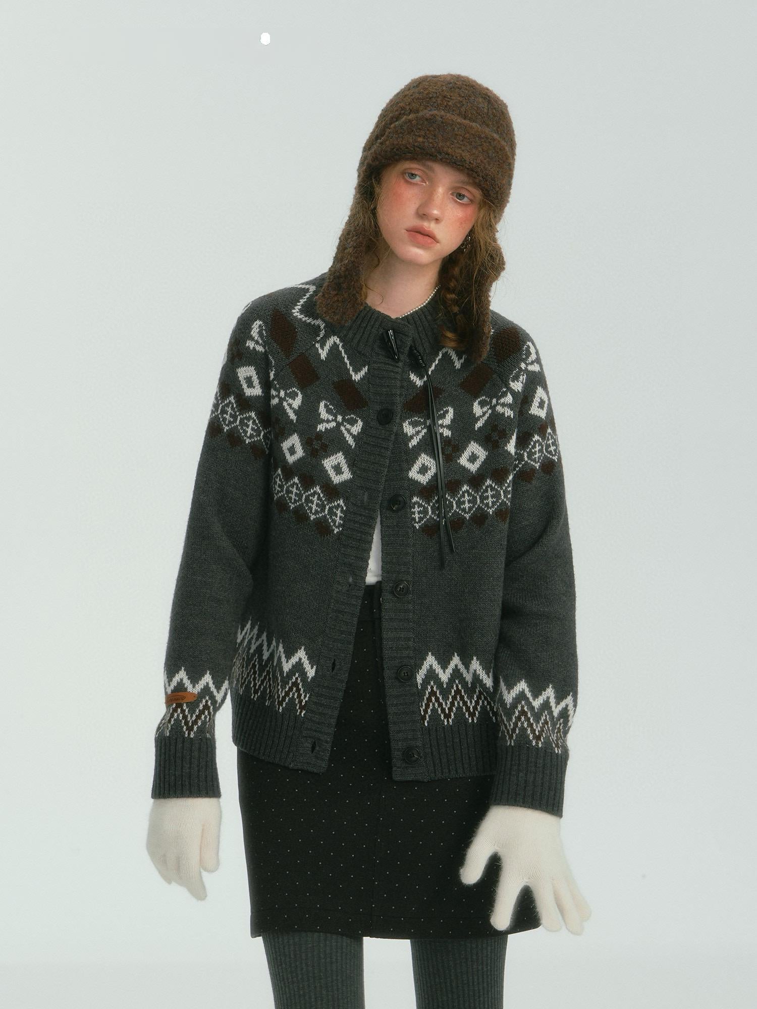 Vintage Fair Isle Knit Cardigan