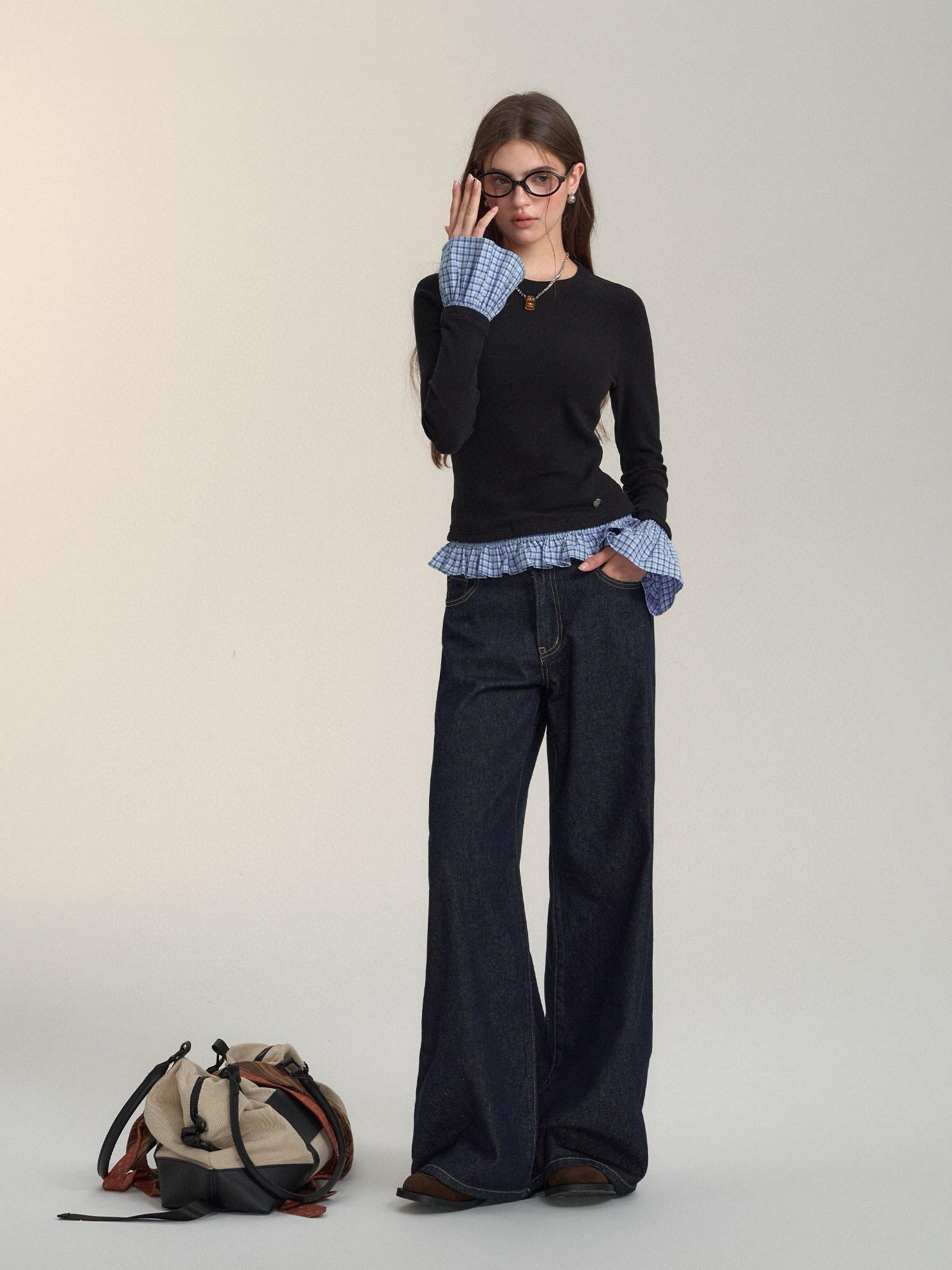 Baggy Wide-Leg High Waist Jeans