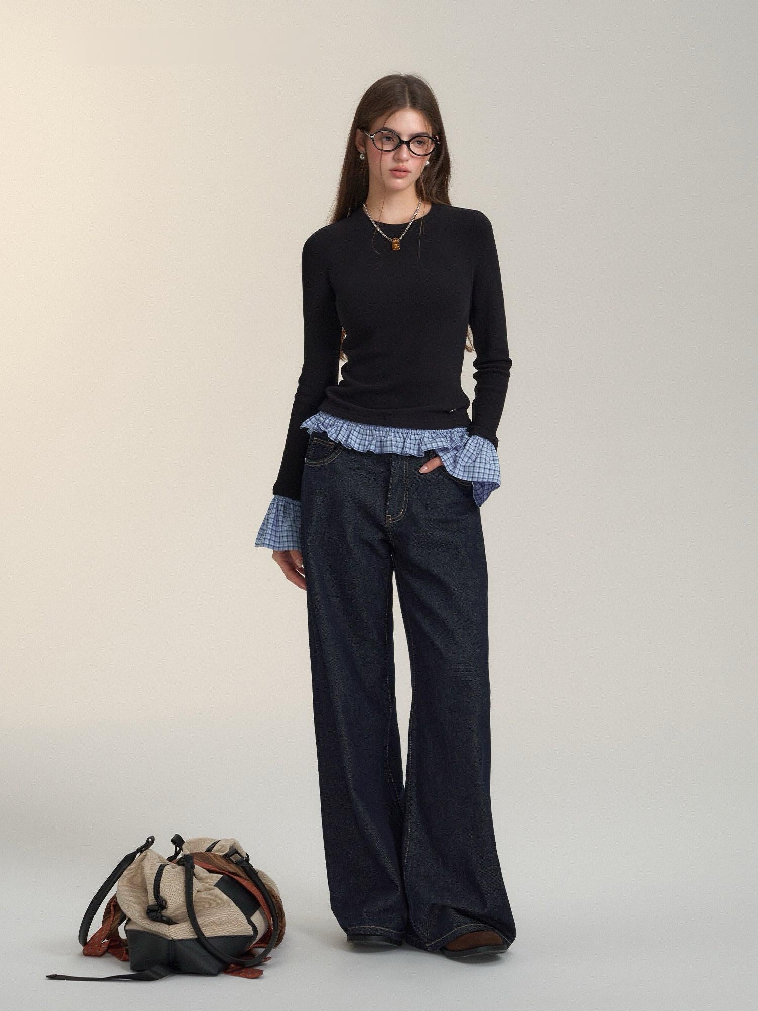 Baggy Wide-Leg High Waist Jeans