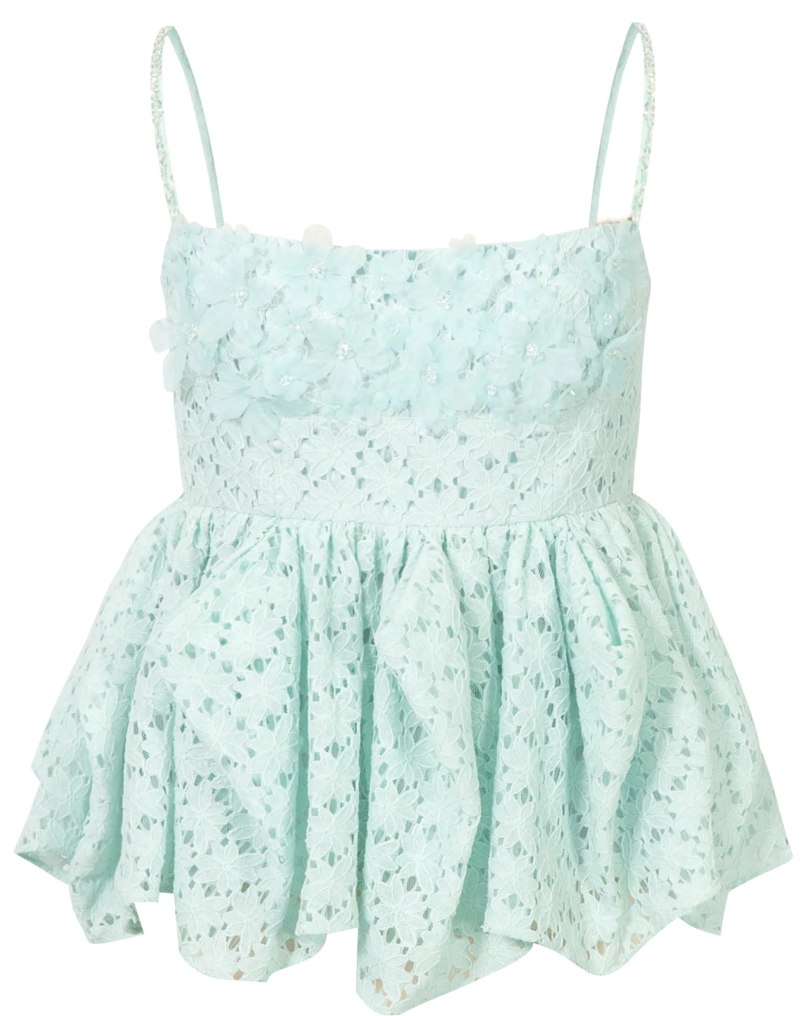 Handmade Crystal Flower Silhouette Camisole