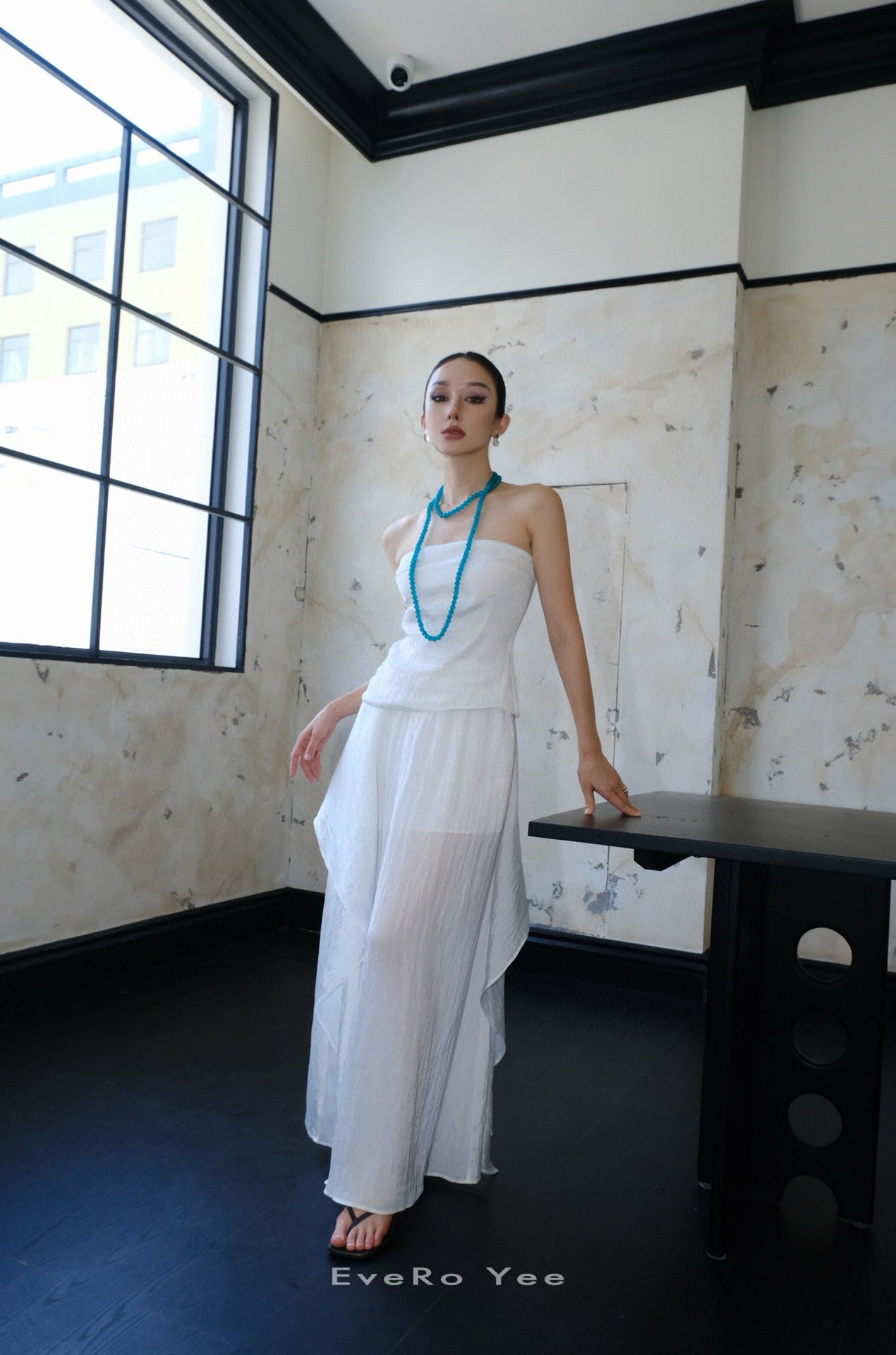 Strapless Gathered Sleeveless Top
