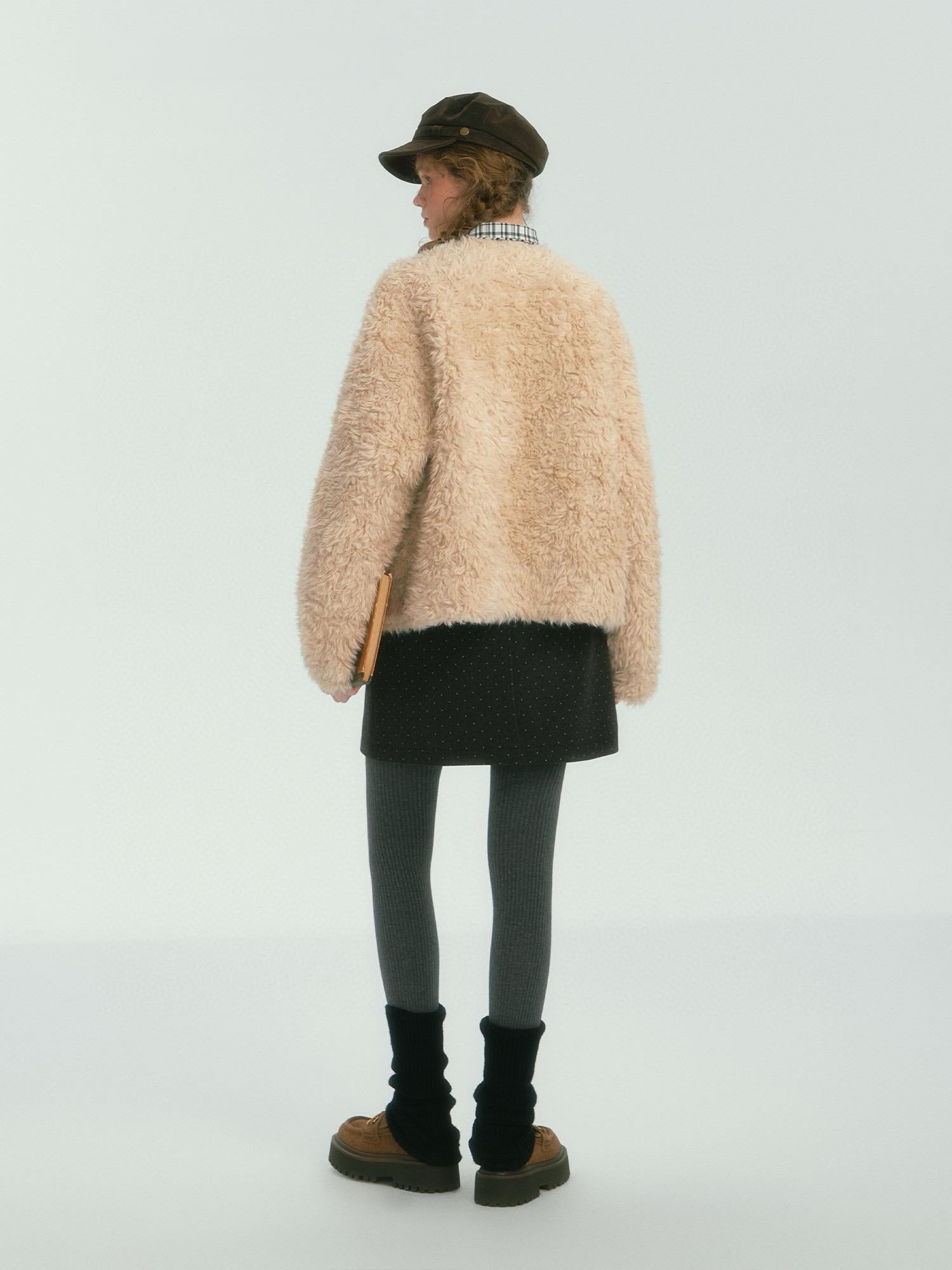 Cozy Faux Fur Winter Jacket with Toggles