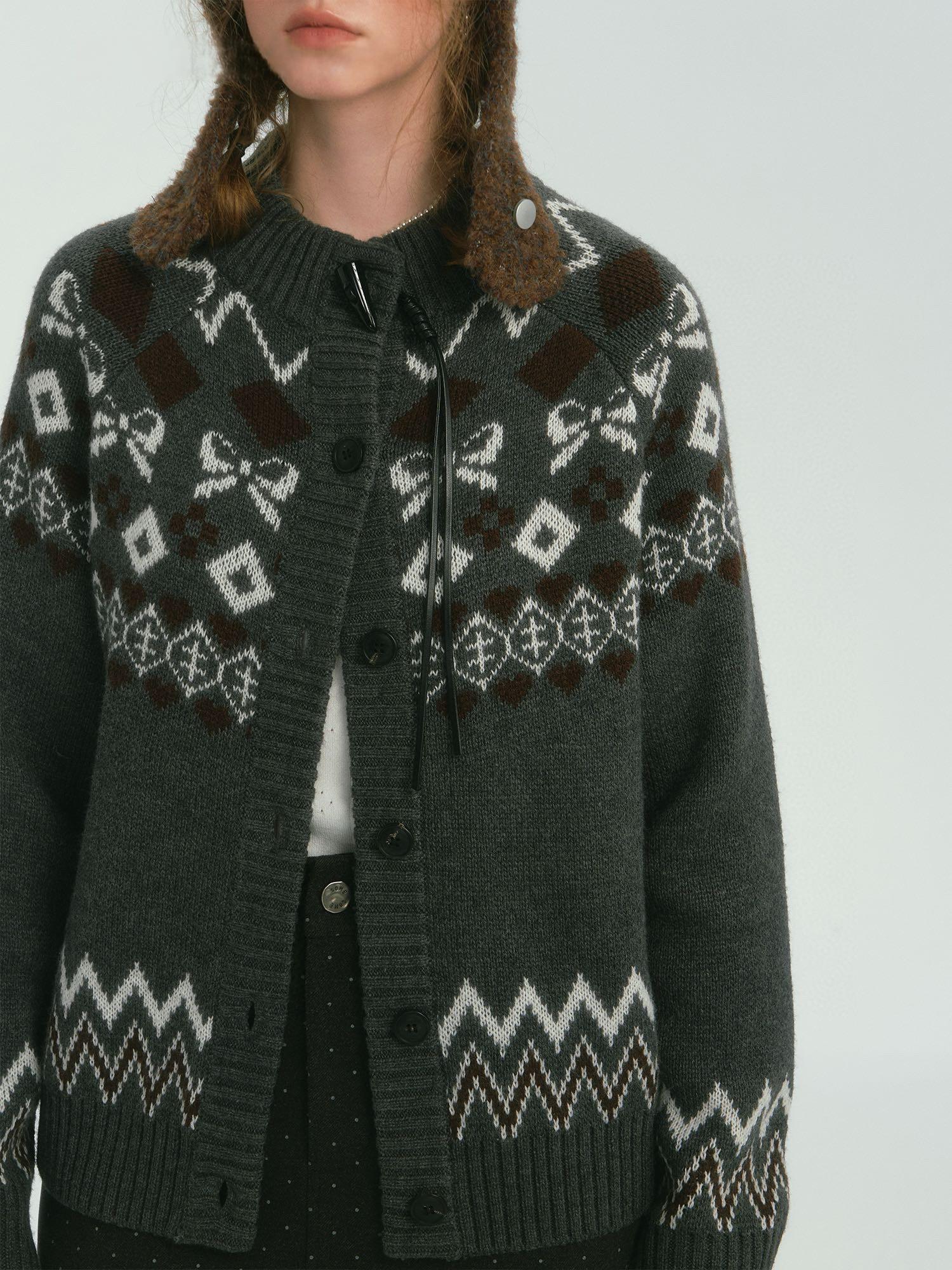 Vintage Fair Isle Knit Cardigan