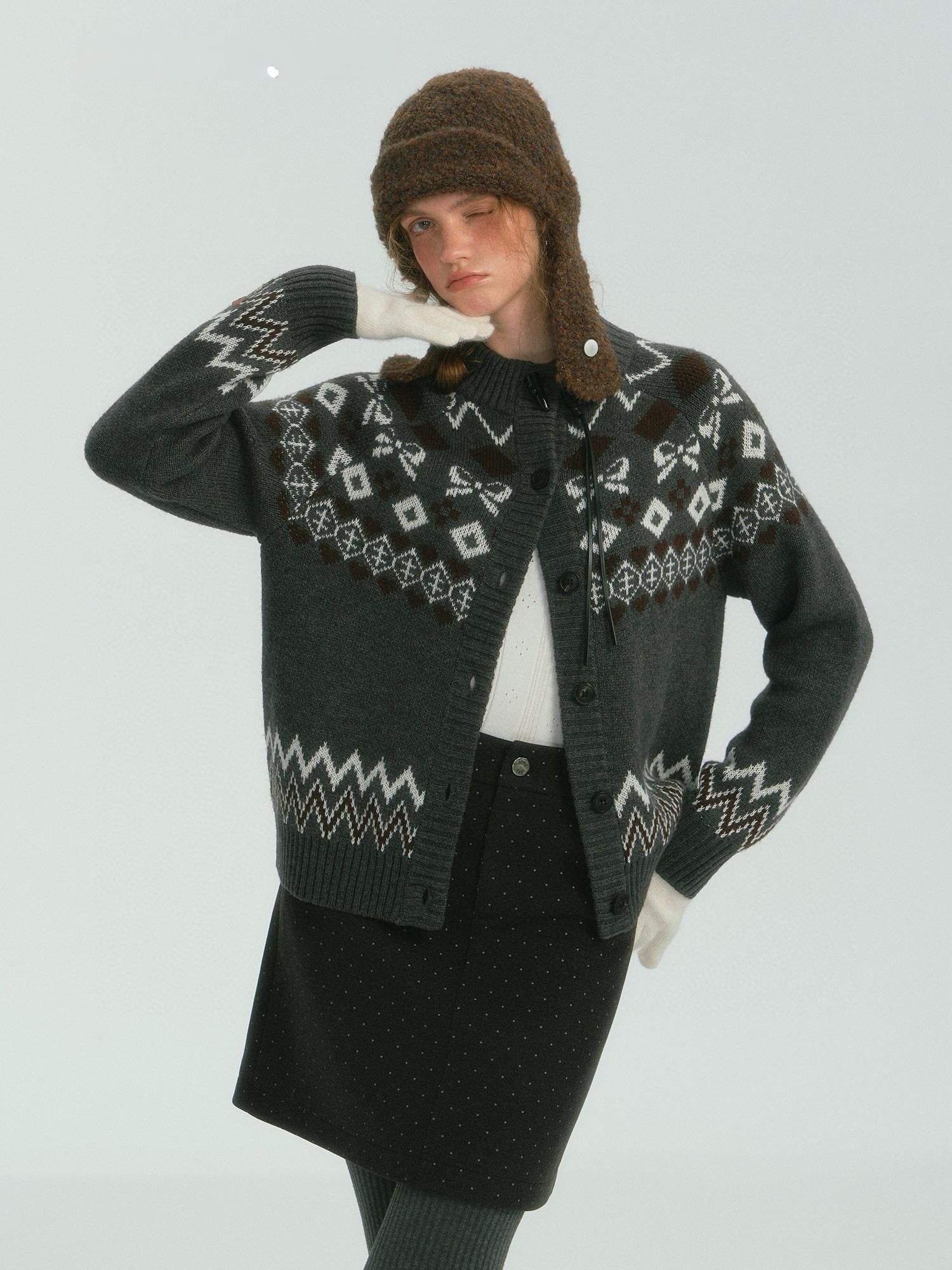 Vintage Fair Isle Knit Cardigan