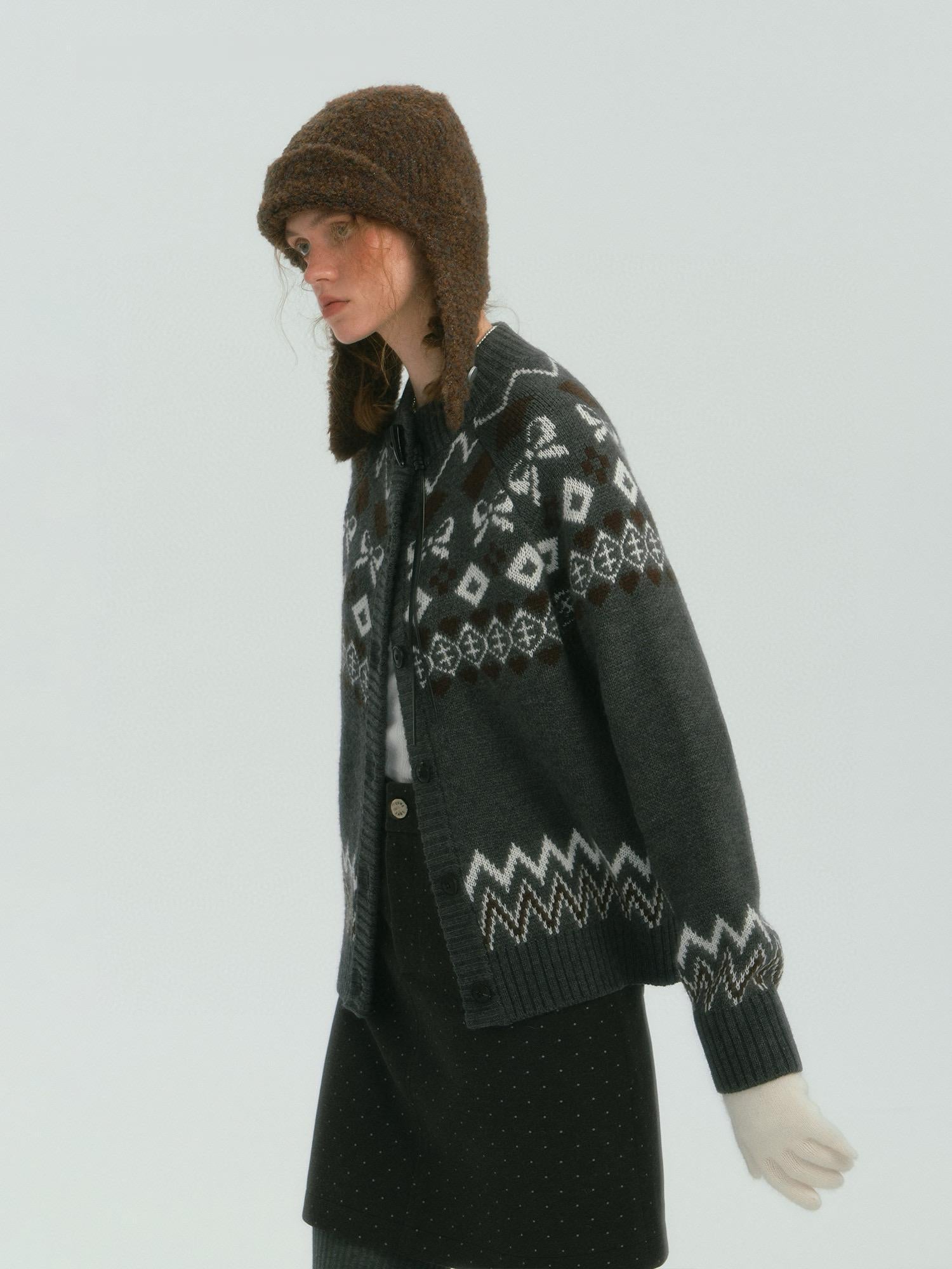 Vintage Fair Isle Knit Cardigan