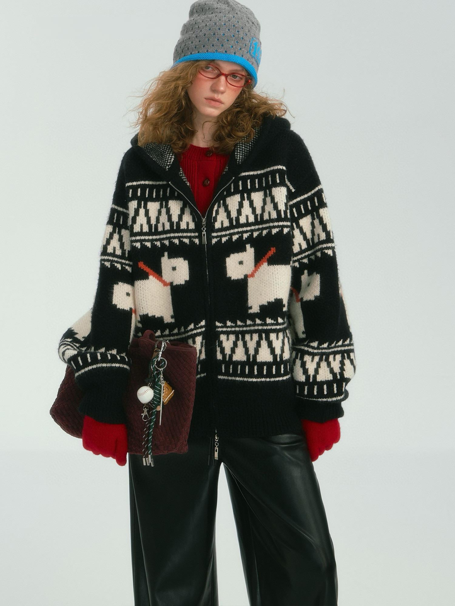 Relaxed Zip Hooded Cardigan