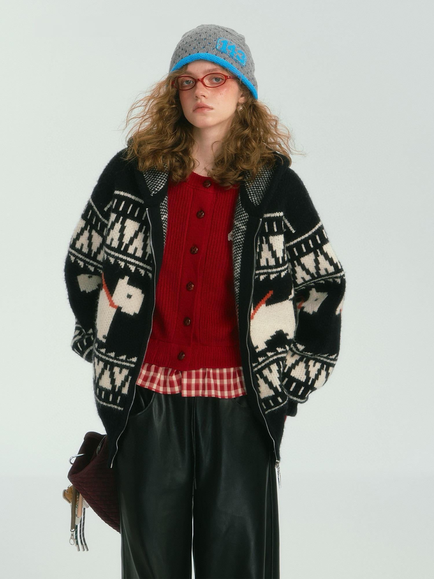 Relaxed Zip Hooded Cardigan
