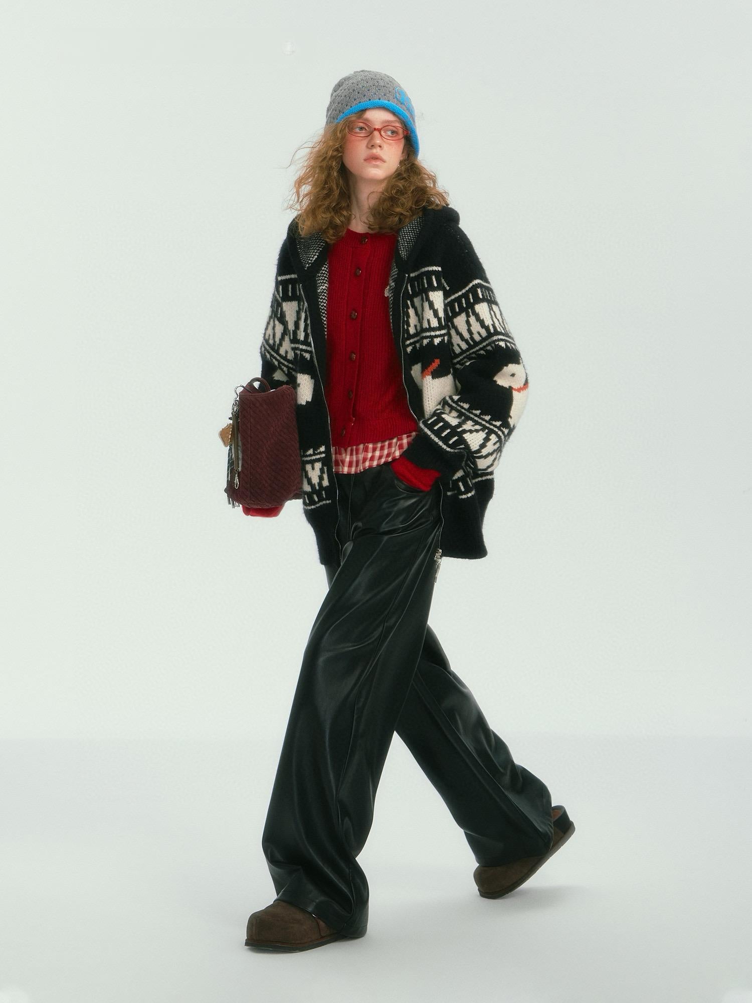Relaxed Zip Hooded Cardigan
