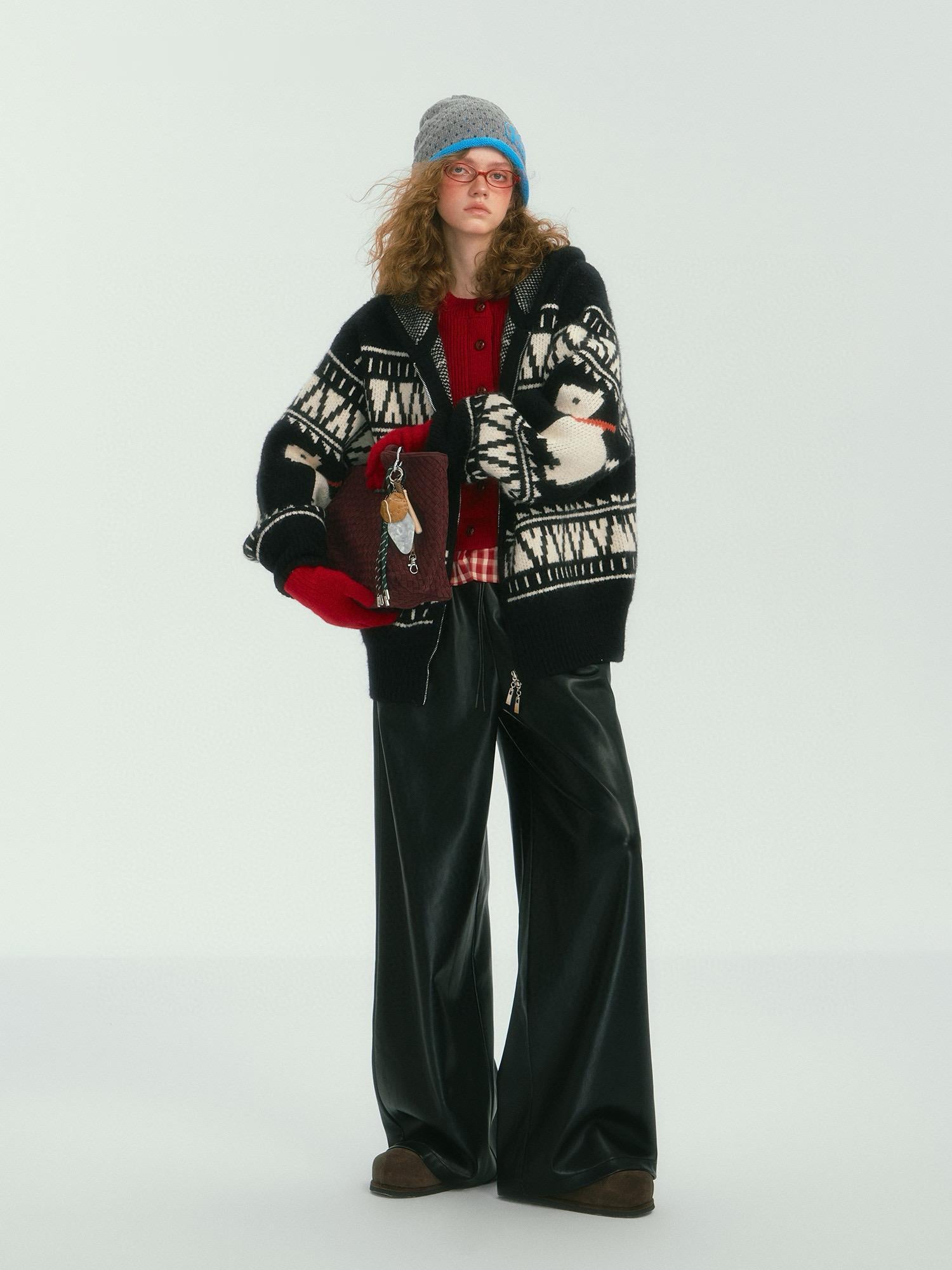 Relaxed Zip Hooded Cardigan