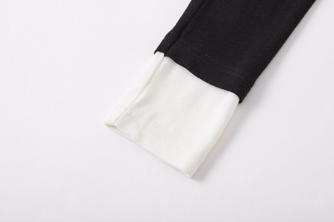 Contrast Layered Long-Sleeve T-Shirt