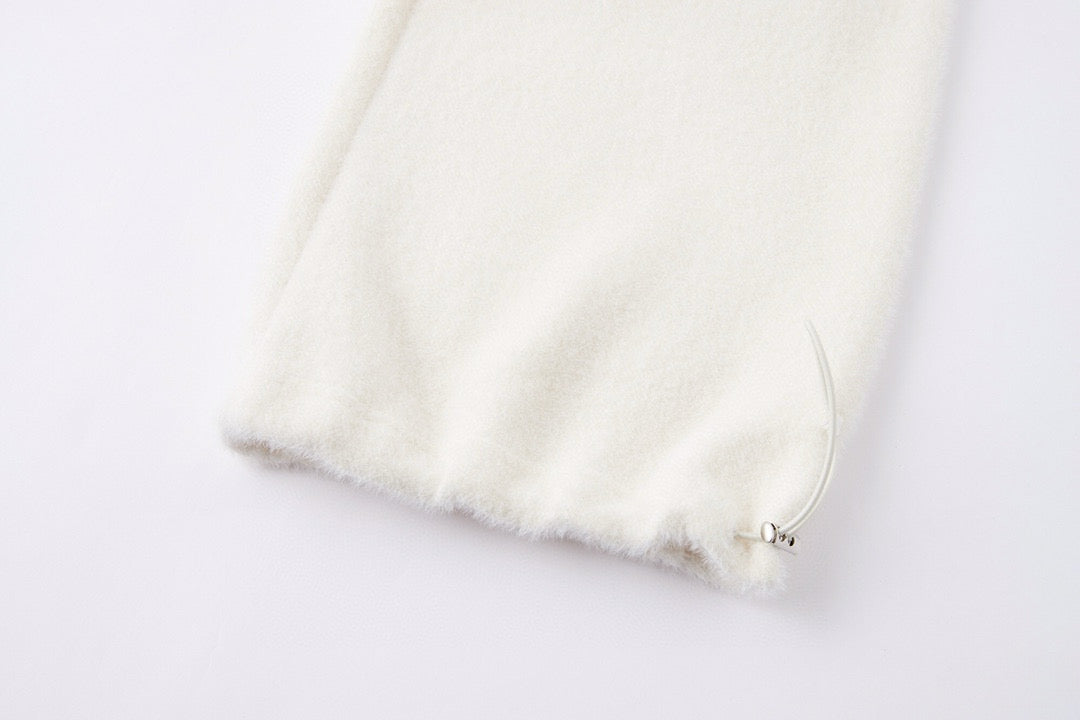 Cozy Brushed Wide-Leg Drawstring Pants