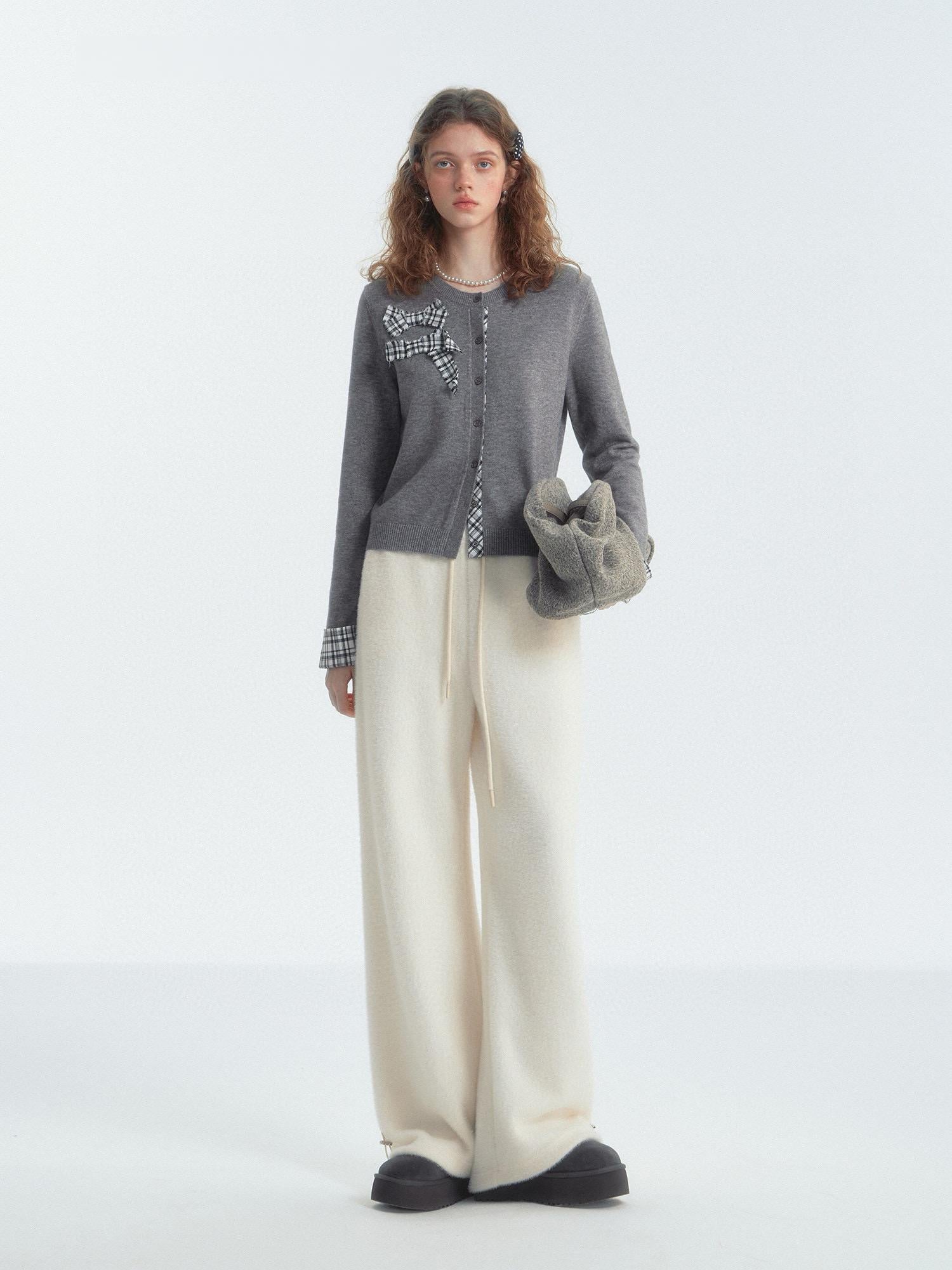 Cozy Brushed Wide-Leg Drawstring Pants