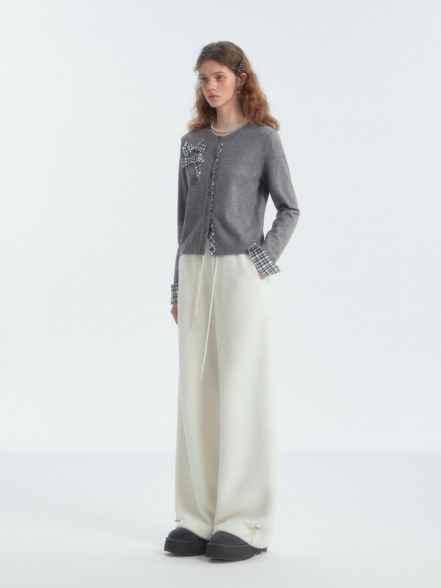 Cozy Brushed Wide-Leg Drawstring Pants