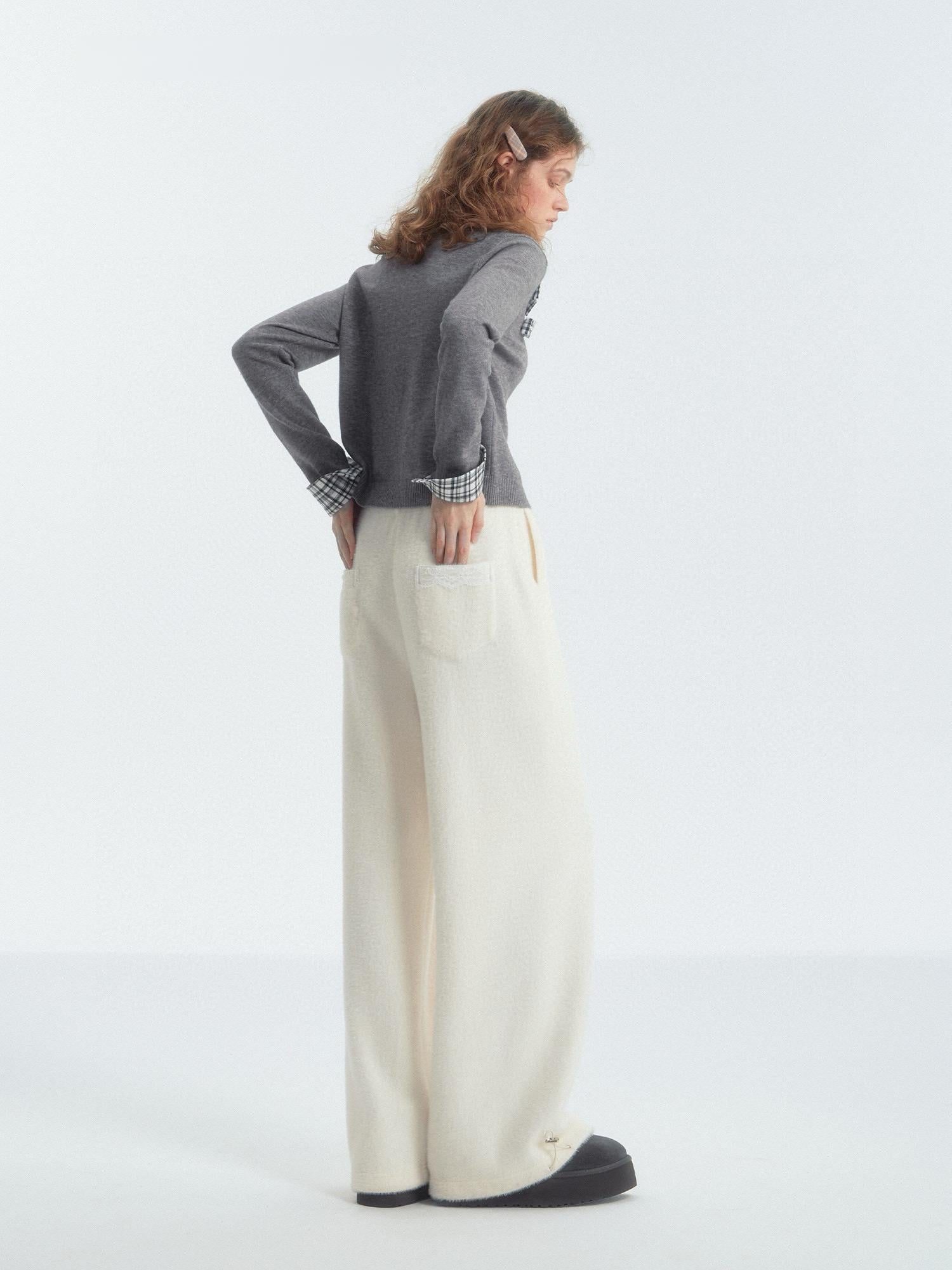 Cozy Brushed Wide-Leg Drawstring Pants