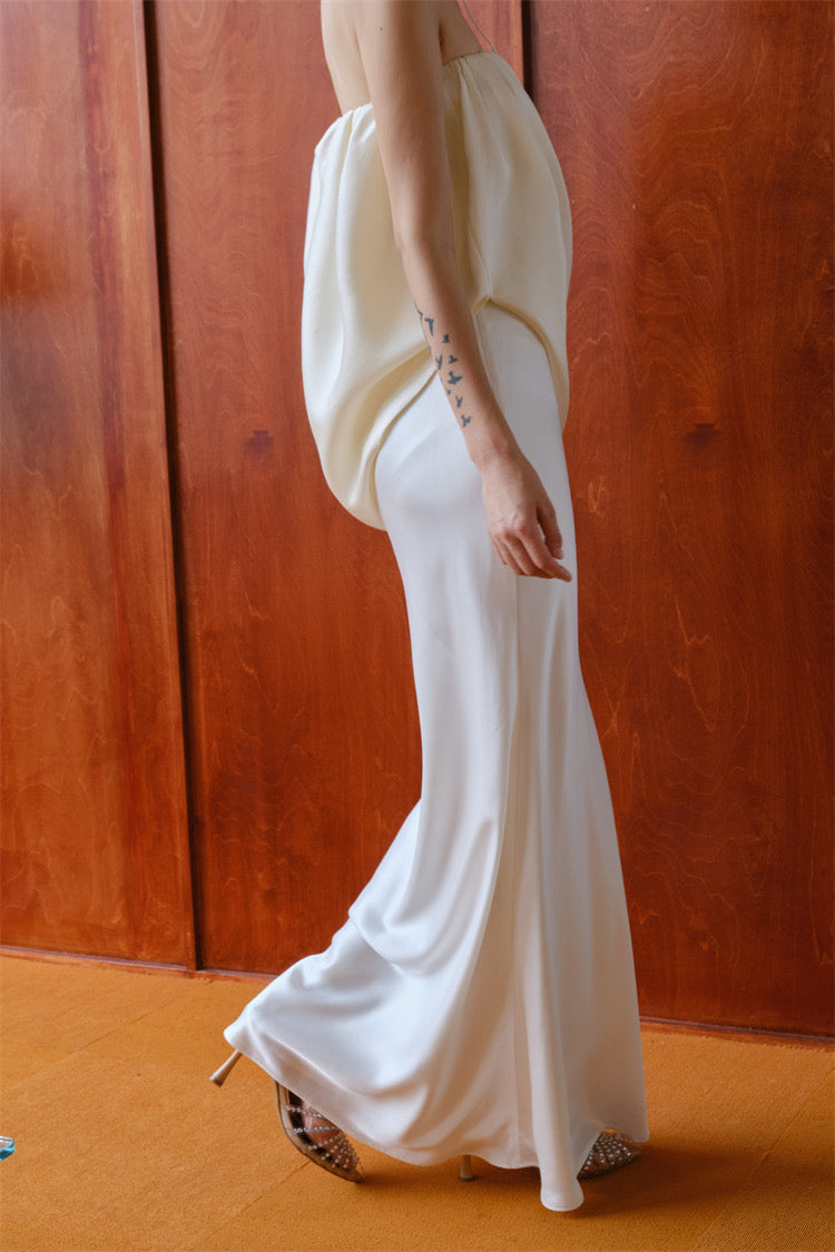White Mermaid Maxi Skirt