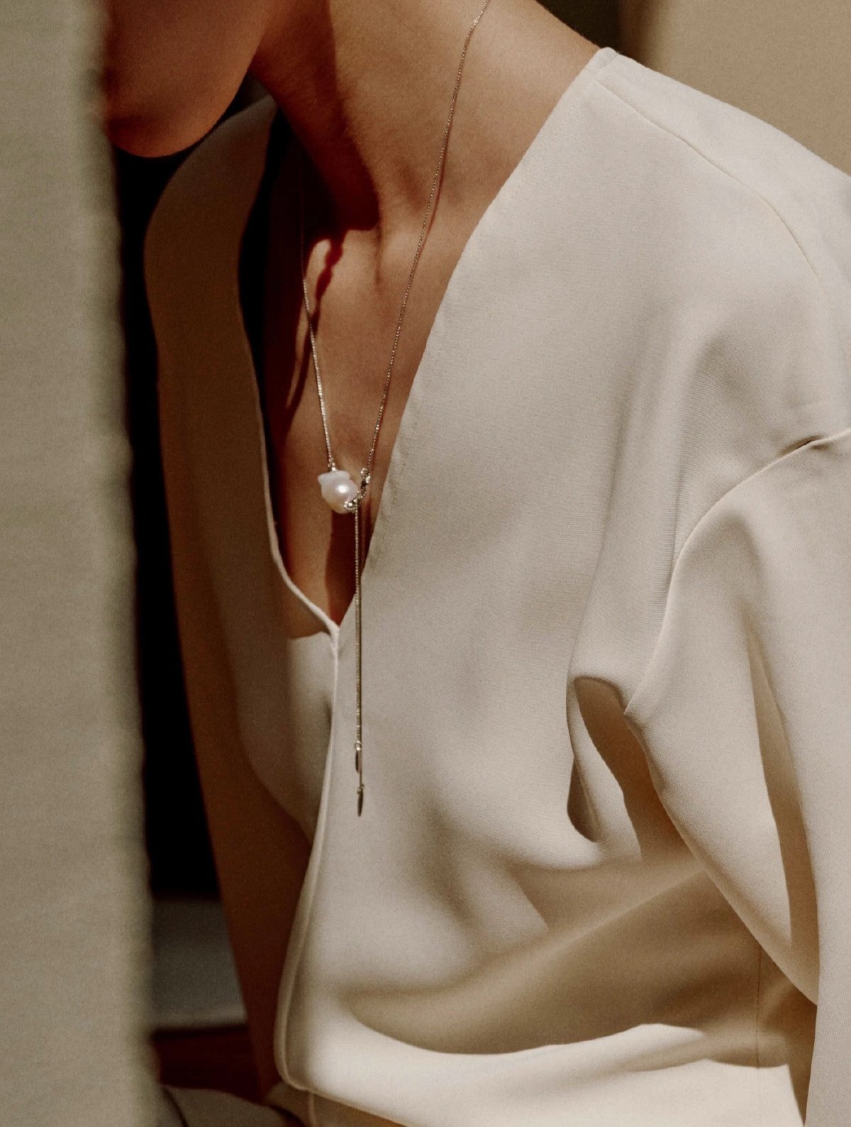 Baroque Pearl Chain Necklace