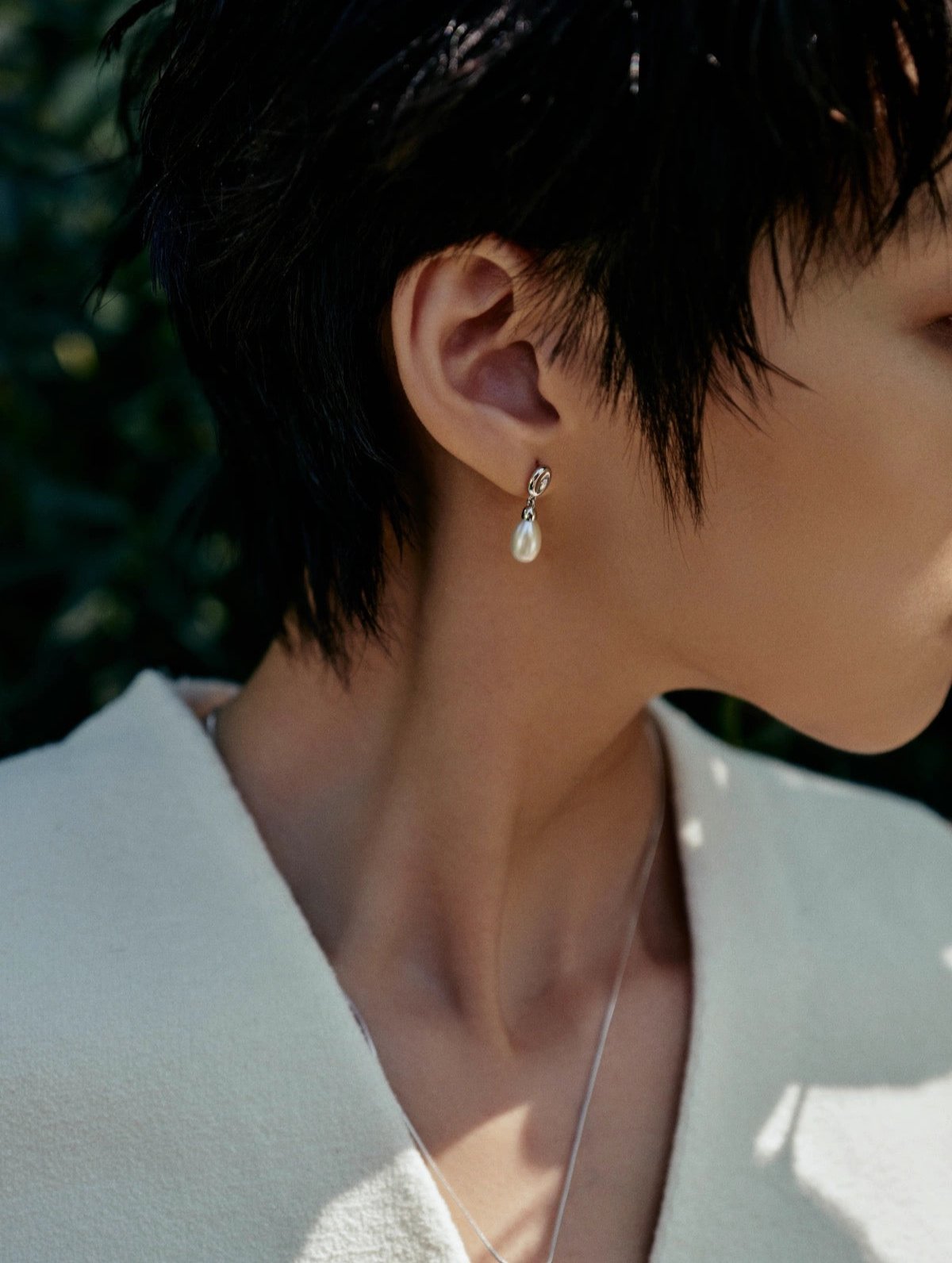 Pearl Charm Drop Earrings