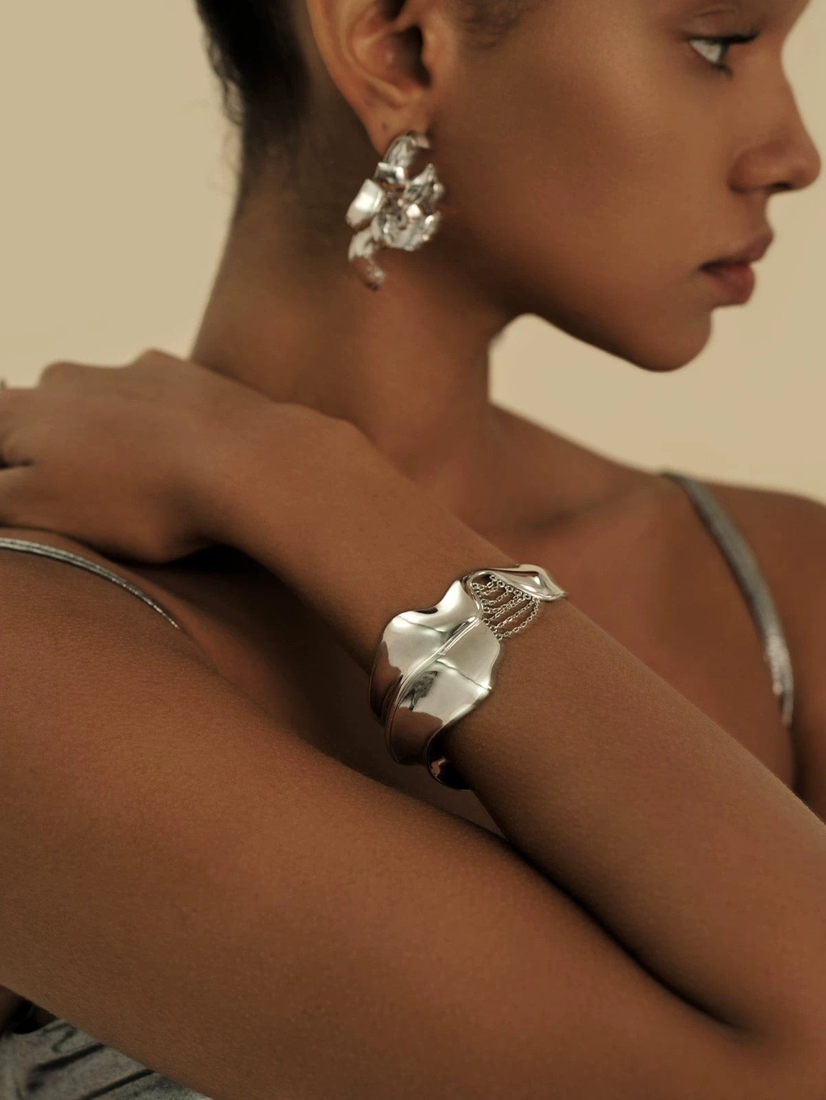 Orchid Elegance Cuff Bracelet