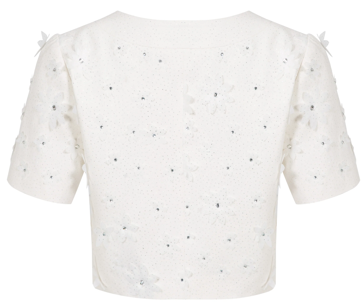 Denim Silver Floral Top
